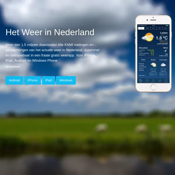 Het Weer | App voor iPhone, Android, iPad en Windows Phone